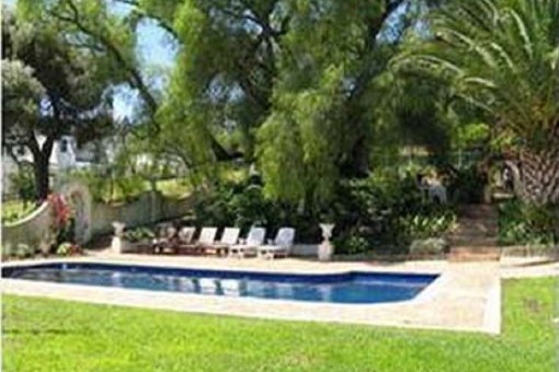 Pool situated in the extensive garden