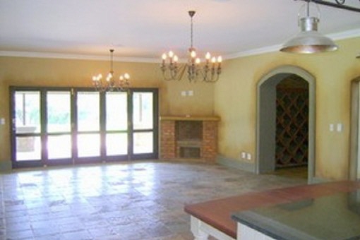 Living room with fireplace