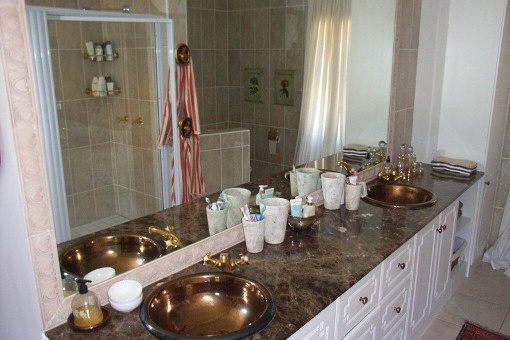 Bathroom with two basins