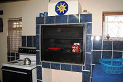 Comfortable kitchen with braai